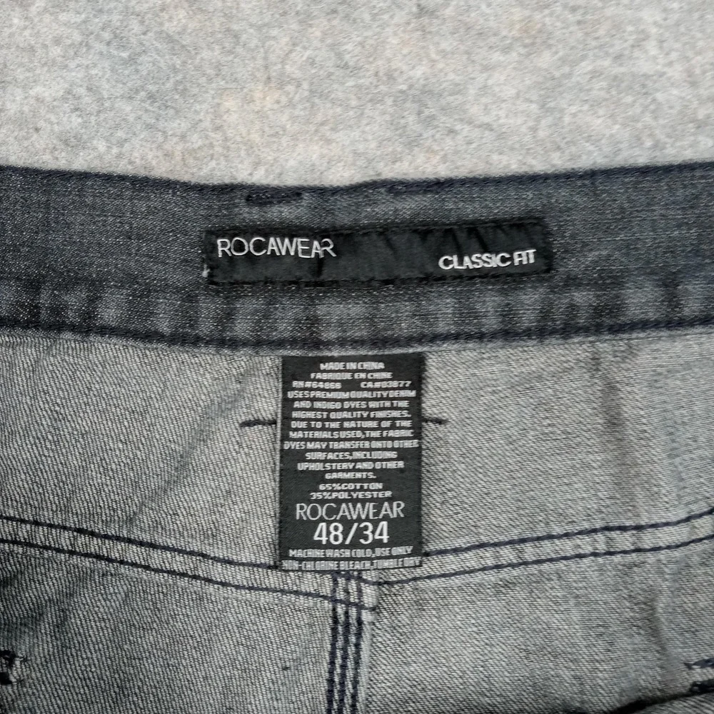 Rocawear Jeans Men 48x34 Classic Fit Embroidered Back Pockets Jay Z New York NYC